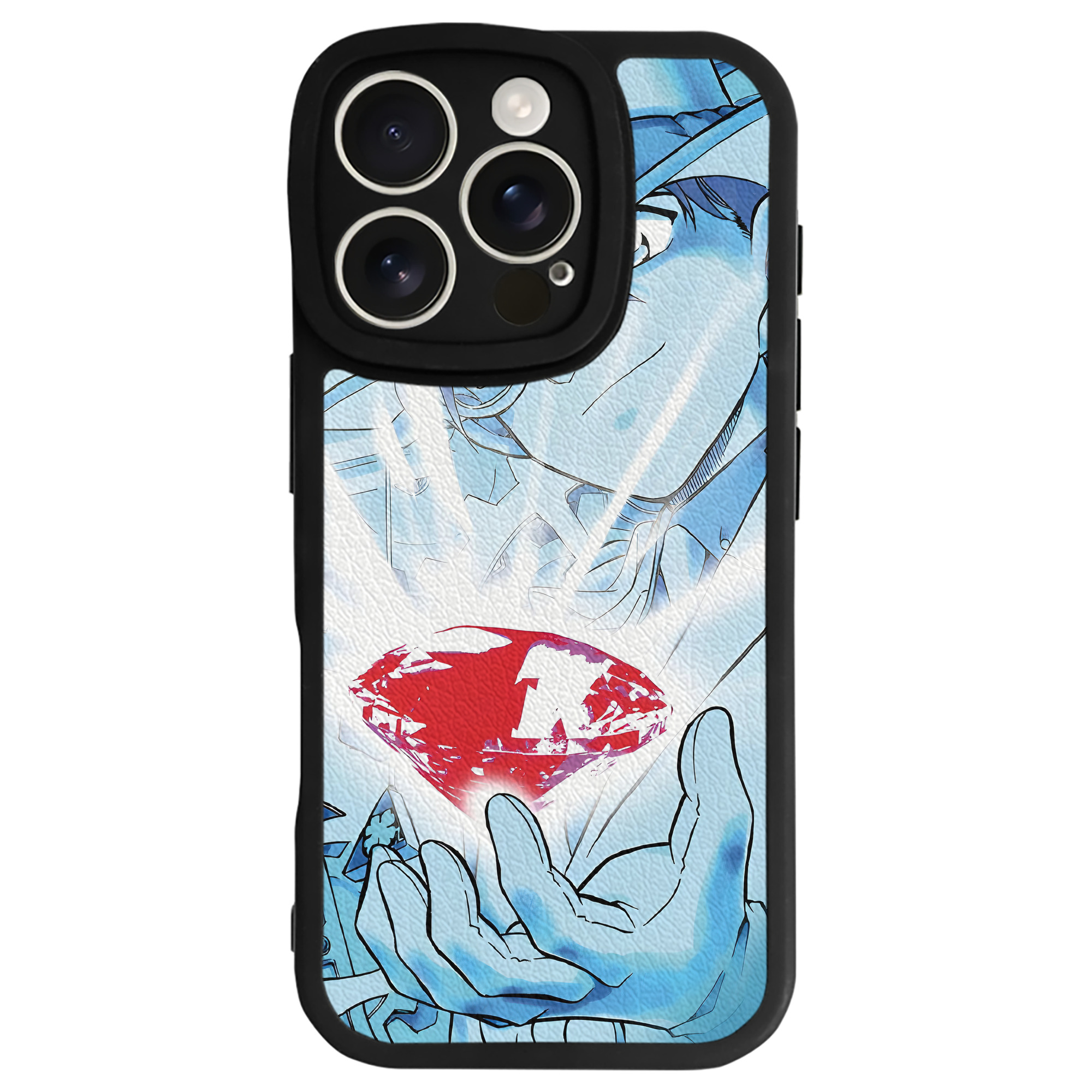 （画像用） 名探偵コナン Detective Conan 【iPhone 16シリーズ対応】シリコンスマホケース（レザー調） 材質：シリコン